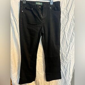 LRL Lauren Jeans Ralph Lauren Slim Straight Stretch black RN 41381 size 8